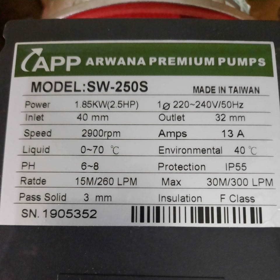 MAY BƠM 2.5HP APP SW-250S