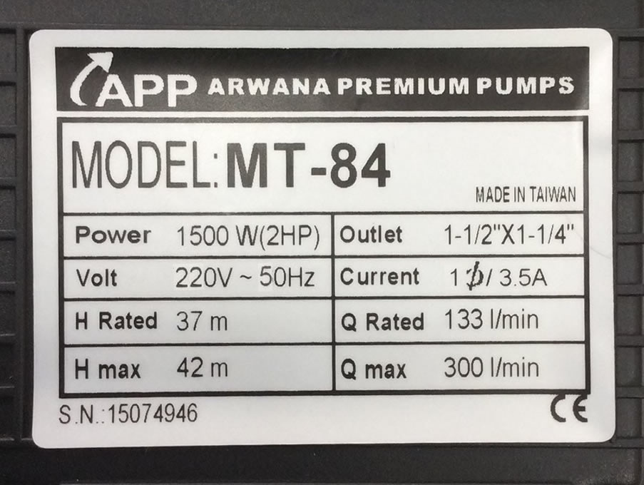 MAY BƠM NƯỚC 2HP APP MT-83