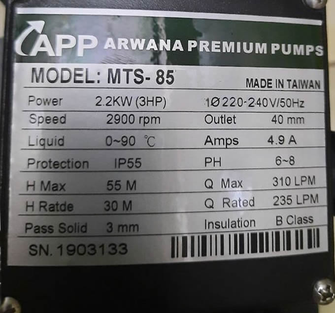 Máy bơm nước APP MTS-85