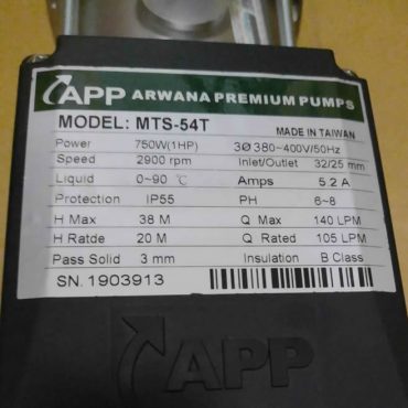 TSKT máy bơm 1HP 3 pha APP MTS-54T