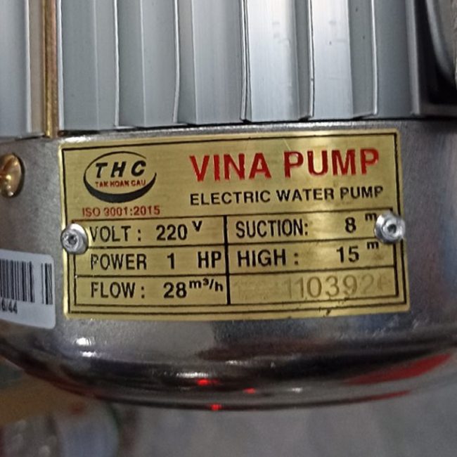 TSKT Máy bơm nước 1HP Vina Pump VN-750