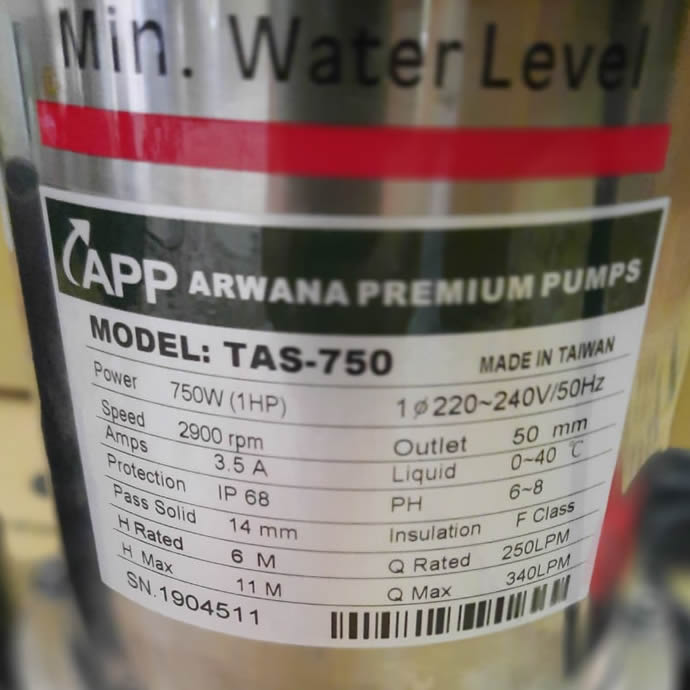 TSKT Máy bơm nước thải 1HP APP TAV750